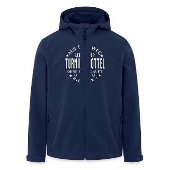 Legendärer Turniertrottel - Recycelte Männer Softshell-Jacke von Stanley/Stella - Navy - Vorne - AI Model Male 185 light (185cm)