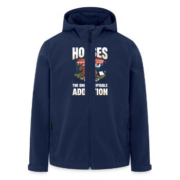 Horses The Only Acceptable Addiction Riding - Men’s Recycled Softshell Jacket by Stanley/Stella - navy - Front - AI Model Male 185 light (185cm)
