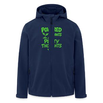 Vegan Punk Rebel Vegan Vegan Anarchist Vegan - Men’s Recycled Softshell Jacket by Stanley/Stella - navy - Front - AI Model Male 185 light (185cm)