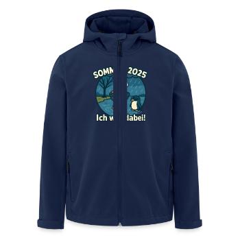 Grillkönig Grillmeister grillen im Sommer 2025 - Recycelte Männer Softshell-Jacke von Stanley/Stella - Navy - Vorne - AI Model Male 185 light (185cm)