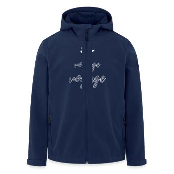 avion voyage voyage steward pilote - Veste softshell homme en polyester recyclé Stanley/Stella - marine - Devant - AI Model Male 185 light (185cm)
