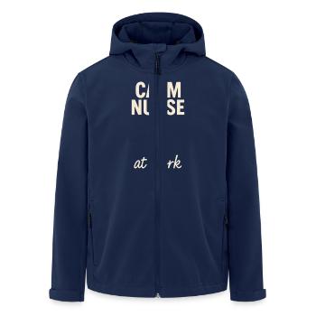 Coffee Lover Kindness Club Positive Message - Men’s Recycled Softshell Jacket by Stanley/Stella - navy - Front - AI Model Male 185 light (185cm)