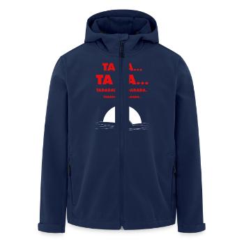 TA DA... Shark Fin & Soundtrack Joke - Men’s Recycled Softshell Jacket by Stanley/Stella - navy - Front - AI Model Male 185 light (185cm)