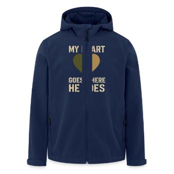 Proud Army Sister Military Sibling Service Family - Recycelte Männer Softshell-Jacke von Stanley/Stella - Navy - Vorne - AI Model Male 185 light (185cm)