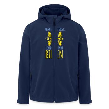 Lustige Imker Geschenke Hobbyimker Imkerei Biene - Recycelte Männer Softshell-Jacke von Stanley/Stella - Navy - Vorne - AI Model Male 185 light (185cm)