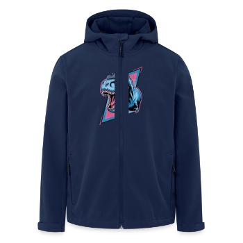 Faszinierender T-Rex Für Dinosaurier-Fans - Recycelte Männer Softshell-Jacke von Stanley/Stella - Navy - Vorne - AI Model Male 185 light (185cm)