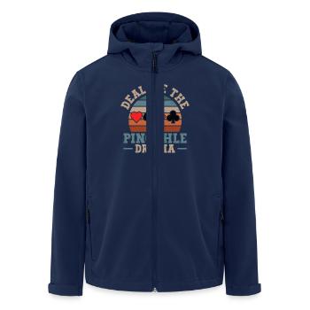 Cool Pinochle Drama Novelty Game Night Session - Recycelte Männer Softshell-Jacke von Stanley/Stella - Navy - Vorne - AI Model Male 185 light (185cm)