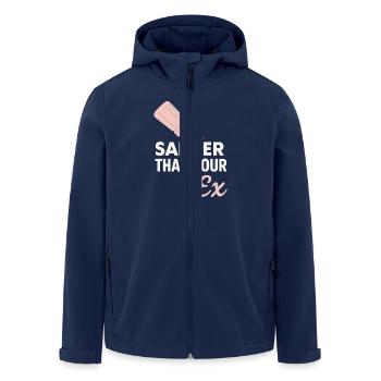 Salt Lover Sodium Dependent Nacl Meme - Men’s Recycled Softshell Jacket by Stanley/Stella - navy - Front - AI Model Male 185 light (185cm)
