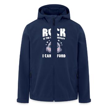 Stein Therapie Schere Stein Papier Geschenk - Recycelte Männer Softshell-Jacke von Stanley/Stella - Navy - Vorne - AI Model Male 185 light (185cm)