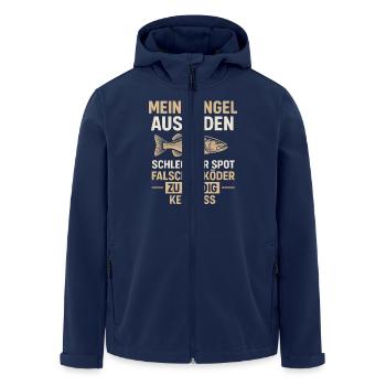 Angel Ausreden – Kein Biss, kein Problem - Recycelte Männer Softshell-Jacke von Stanley/Stella - Navy - Vorne - AI Model Male 185 light (185cm)