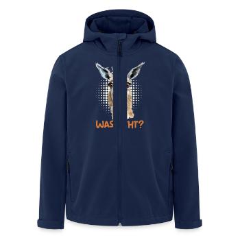 Alpaka WAS GEHT? Cooles Lama Lustiges - Recycelte Männer Softshell-Jacke von Stanley/Stella - Navy - Vorne - AI Model Male 185 light (185cm)