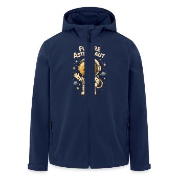 Cute Future Astronaut Kids - Men’s Recycled Softshell Jacket by Stanley/Stella - navy - Front - AI Model Male 185 light (185cm)