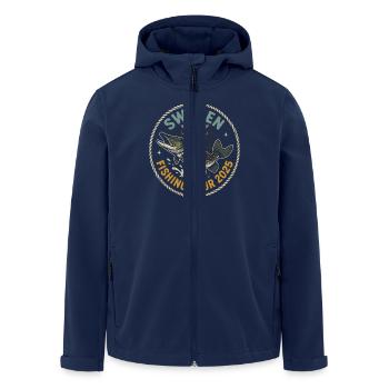 Voyage de pêche en Suède 2025 Aventure - Veste softshell homme en polyester recyclé Stanley/Stella - marine - Devant - AI Model Male 185 light (185cm)
