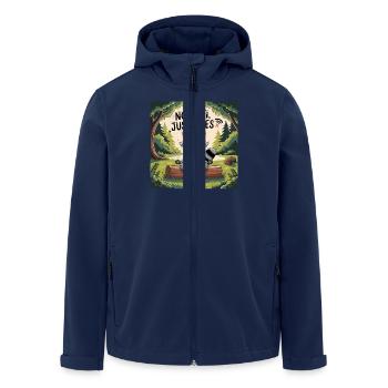 Kein Wifi Kein Internet Erholung Natur - Recycelte Männer Softshell-Jacke von Stanley/Stella - Navy - Vorne - AI Model Male 185 light (185cm)