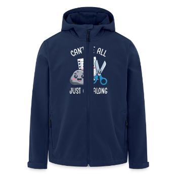 Schere Stein Papier - Kawaii Figuren Schulspiel - Recycelte Männer Softshell-Jacke von Stanley/Stella - Navy - Vorne - AI Model Male 185 light (185cm)