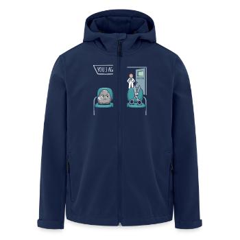 Doctor Nurse Scissors Stone Paper - Men’s Recycled Softshell Jacket by Stanley/Stella - navy - Front - AI Model Male 185 light (185cm)