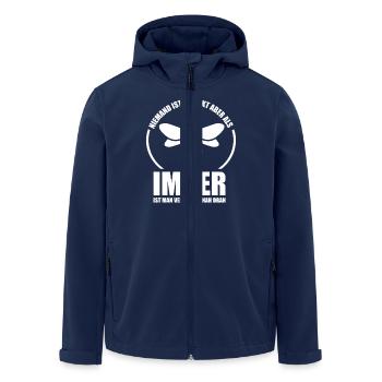 Lustige Imker Geschenke Hobbyimker Imkerei Biene - Recycelte Männer Softshell-Jacke von Stanley/Stella - Navy - Vorne - AI Model Male 185 light (185cm)