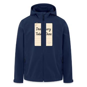 Gratitude Practice Journal Lover Emotional - Men’s Recycled Softshell Jacket by Stanley/Stella - navy - Front - AI Model Male 185 light (185cm)