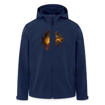 Pêche à la carpe miroir – Œuvre d’art Big Carp - Veste softshell homme en polyester recyclé Stanley/Stella - marine - Devant - AI Model Male 185 light (185cm)
