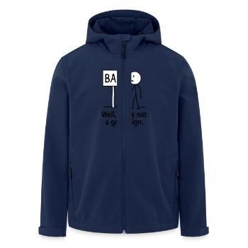 Well That’s Not a Good Sign – Funny Gift - Men’s Recycled Softshell Jacket by Stanley/Stella - navy - Front - AI Model Male 185 light (185cm)