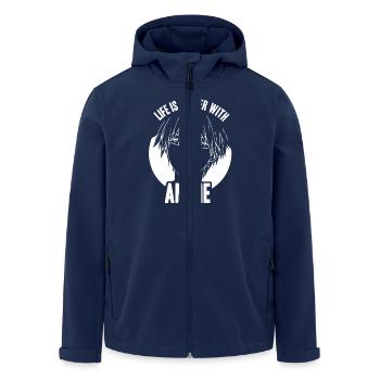 Anime Manga Otaku Kawaii Japan Cosplay Comic - Recycelte Männer Softshell-Jacke von Stanley/Stella - Navy - Vorne - AI Model Male 185 light (185cm)