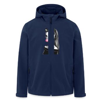 Filles élégantes avec des oreilles de chat et des écouteurs - Veste softshell homme en polyester recyclé Stanley/Stella - marine - Devant - AI Model Male 185 light (185cm)