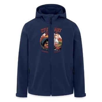 Stuttgart Sizzle Swabian Roast Beef BBQ - Men’s Recycled Softshell Jacket by Stanley/Stella - navy - Front - AI Model Male 185 light (185cm)