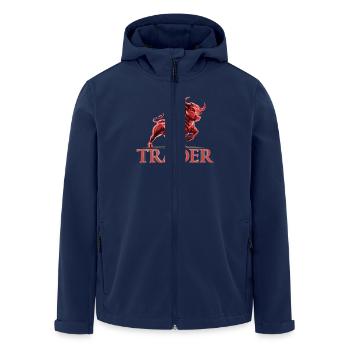 Trader Bull Motive for Investors and Trading - Men’s Recycled Softshell Jacket by Stanley/Stella - navy - Front - AI Model Male 185 light (185cm)