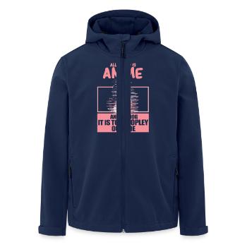 Anime Manga Otaku Kawaii Japan Hund Hundebesitzer - Recycelte Männer Softshell-Jacke von Stanley/Stella - Navy - Vorne - AI Model Male 185 light (185cm)