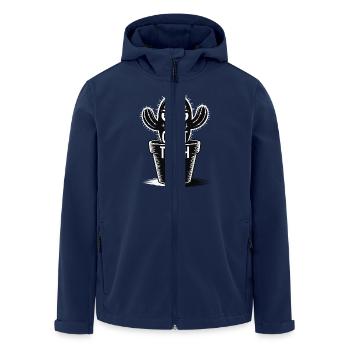 Can't Touch This – Funny Cactus with Saying - Men’s Recycled Softshell Jacket by Stanley/Stella - navy - Front - AI Model Male 185 light (185cm)