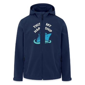 Cruise Addict Lustige Kreuzfahrt Loyalität Ozean - Recycelte Männer Softshell-Jacke von Stanley/Stella - Navy - Vorne - AI Model Male 185 light (185cm)