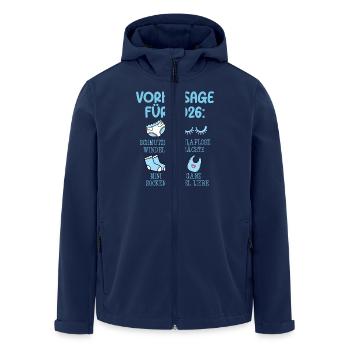 Werdende Mutter 2026 VORHERSAGE Lustiges - Recycelte Männer Softshell-Jacke von Stanley/Stella - Navy - Vorne - AI Model Male 185 light (185cm)