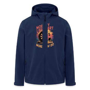 Nobody Likes Dart More Than I Do - Men’s Recycled Softshell Jacket by Stanley/Stella - navy - Front - AI Model Male 185 light (185cm)