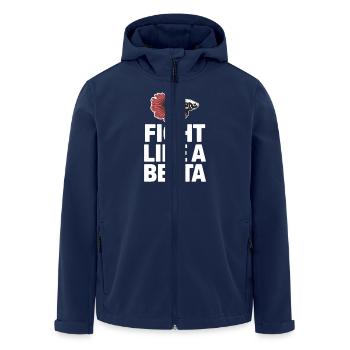 Combattez comme un bêta - Design de poisson amusant - Veste softshell homme en polyester recyclé Stanley/Stella - marine - Devant - AI Model Male 185 light (185cm)