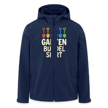 Garden Digging Funny Gardener Design - Men’s Recycled Softshell Jacket by Stanley/Stella - navy - Front - AI Model Male 185 light (185cm)