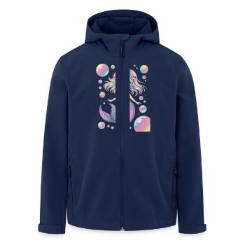 Cute Kawaii Mermaid – Pastel Design - Men’s Recycled Softshell Jacket by Stanley/Stella - navy - Front - AI Model Male 185 light (185cm)