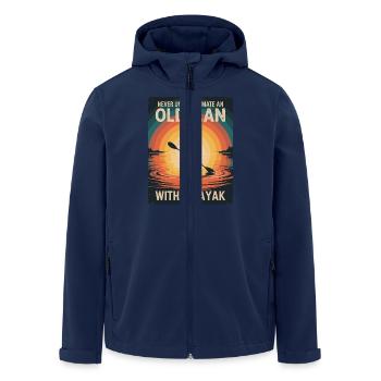 Never Underestimate an Old Man with a Kayak - Recycelte Männer Softshell-Jacke von Stanley/Stella - Navy - Vorne - AI Model Male 185 light (185cm)