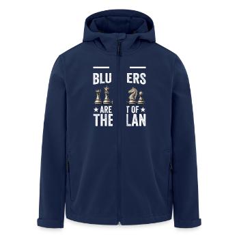 Chess Quote - My Blunders Are Part Of The Plan - Recycelte Männer Softshell-Jacke von Stanley/Stella - Navy - Vorne - AI Model Male 185 light (185cm)