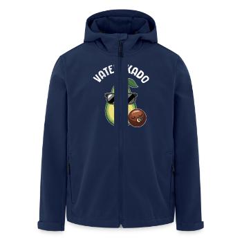 Vaterschaft VATER-KADO Bald Papa Lustiges - Recycelte Männer Softshell-Jacke von Stanley/Stella - Navy - Vorne - AI Model Male 185 light (185cm)