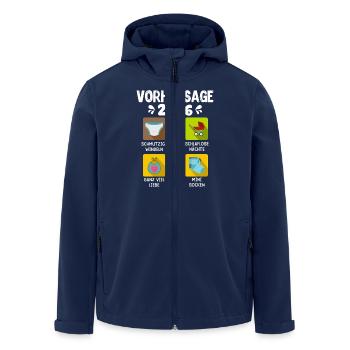 Bald Mama VORHERSAGE 2026 Lustiges - Recycelte Männer Softshell-Jacke von Stanley/Stella - Navy - Vorne - AI Model Male 185 light (185cm)