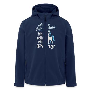 Andere Fahren Auto Ich Reite Ein Pony - Recycelte Männer Softshell-Jacke von Stanley/Stella - Navy - Vorne - AI Model Male 185 light (185cm)