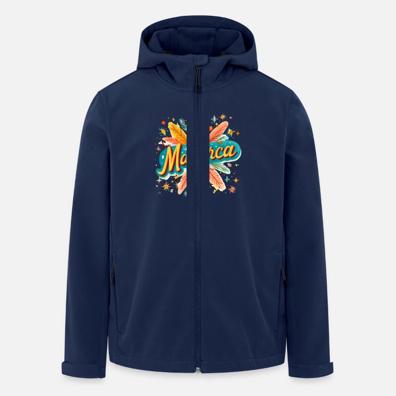 Mallorca Bunt - Recycelte Männer Softshell-Jacke von Stanley/Stella - Navy