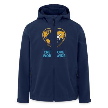 Flight Attendant Cabin Crew Life Aviation - Men’s Recycled Softshell Jacket by Stanley/Stella - navy - Front - AI Model Male 185 light (185cm)