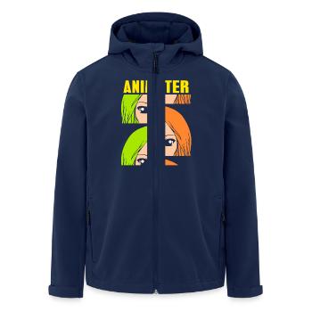 Anime Manga Otaku Kawaii Japan Cosplay Comic - Recycelte Männer Softshell-Jacke von Stanley/Stella - Navy - Vorne - AI Model Male 185 light (185cm)