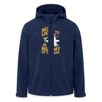 Le plus susceptible d’être l’ momie de l’année - Veste softshell homme en polyester recyclé Stanley/Stella - marine - Devant - AI Model Male 185 light (185cm)