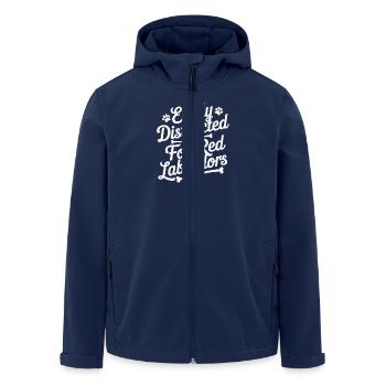 Easily Distracted By Fox Red Labradors - Men’s Recycled Softshell Jacket by Stanley/Stella - navy - Front - AI Model Male 185 light (185cm)