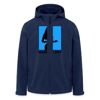 Make Me Cry - Recycelte Männer Softshell-Jacke von Stanley/Stella - Navy - Vorne - AI Model Male 185 light (185cm)
