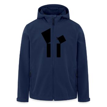 math - Men’s Recycled Softshell Jacket by Stanley/Stella - navy - Front - AI Model Male 185 light (185cm)