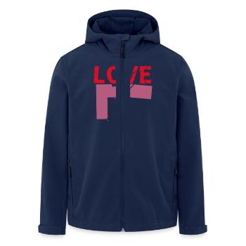 Love - Recycelte Männer Softshell-Jacke von Stanley/Stella - Navy - Vorne - AI Model Male 185 light (185cm)