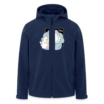 Dog Korean - Japanese Style 03 - Men’s Recycled Softshell Jacket by Stanley/Stella - navy - Front - AI Model Male 185 light (185cm)